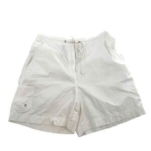 90s Lauren Ralph Lauren Marine Supply Shorts Women's 8 White Nautical Beach Boat